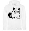 Men`s hoodie Grupy cat boy White фото