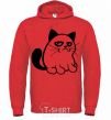 Men`s hoodie Grupy cat boy bright-red фото