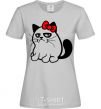 Women's T-shirt Grupy cat girl grey фото