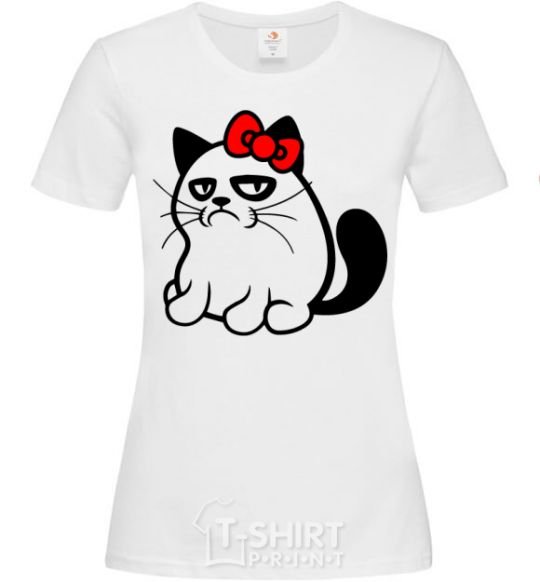 Women's T-shirt Grupy cat girl White фото
