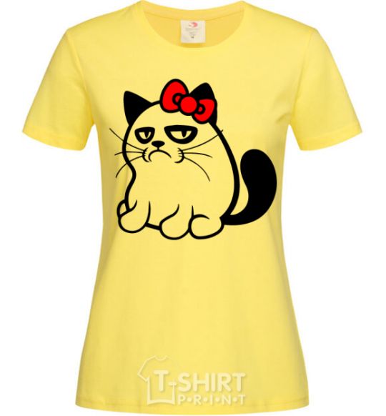 Women's T-shirt Grupy cat girl cornsilk фото