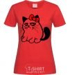 Women's T-shirt Grupy cat girl red фото