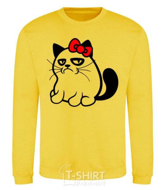 Sweatshirt Grupy cat girl yellow фото