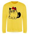 Sweatshirt Grupy cat girl yellow фото