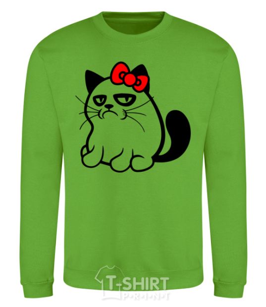 Sweatshirt Grupy cat girl orchid-green фото