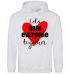 Men`s hoodie Let's hate everyone together sport-grey фото