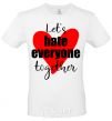 Men's T-Shirt Let's hate everyone together White фото