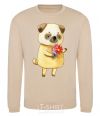 Sweatshirt Love pug boy sand фото