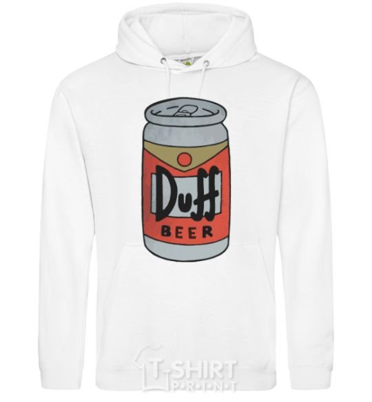 Мужская толстовка (худи) Duff Белый фото