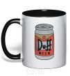 Mug with a colored handle Duff black фото