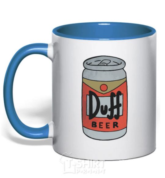 Mug with a colored handle Duff royal-blue фото