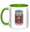 Mug with a colored handle Duff kelly-green фото