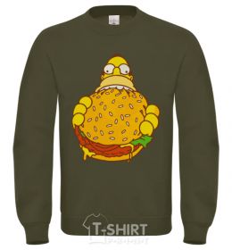 Sweatshirt Homer's eating a burger sand фото