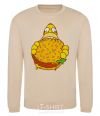 Sweatshirt Homer's eating a burger sand фото