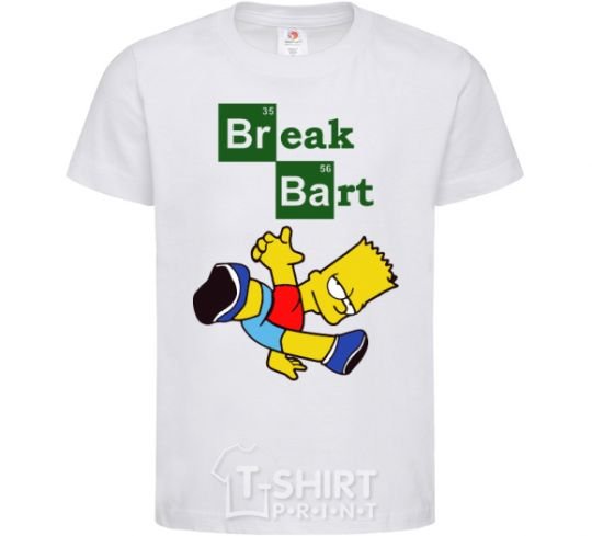 Kids T-shirt Breack Bart White фото