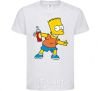 Kids T-shirt Bart with a canister White фото