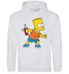 Men`s hoodie Bart with a canister sport-grey фото