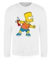 Sweatshirt Bart with a canister White фото