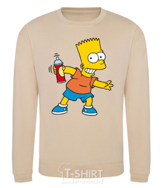 Sweatshirt Bart with a canister sand фото