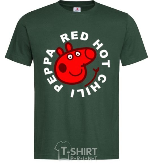Мужская футболка Red hot chili peppa Темно-зеленый фото