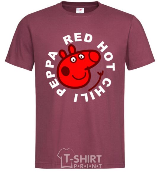 Мужская футболка Red hot chili peppa Бордовый фото