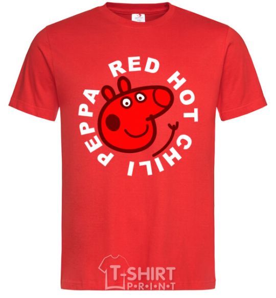 Мужская футболка Red hot chili peppa Красный фото
