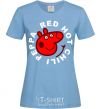 Women's T-shirt Red hot chili peppa sky-blue фото