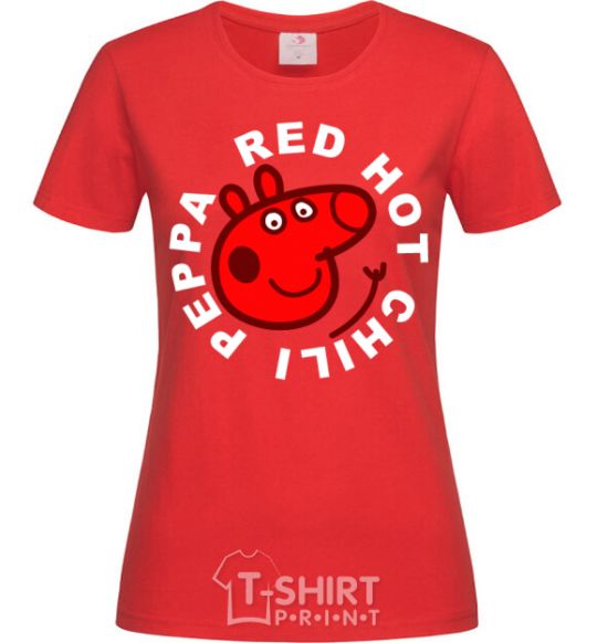 Women's T-shirt Red hot chili peppa red фото