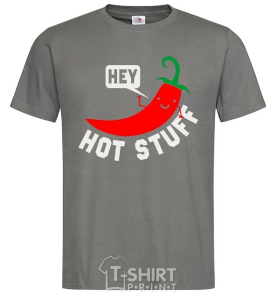 Мужская футболка Hey hot stuff Графит фото