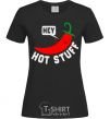 Women's T-shirt Hey hot stuff black фото