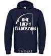 Men`s hoodie One lucky fisherman navy-blue фото