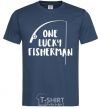 Men's T-Shirt One lucky fisherman navy-blue фото