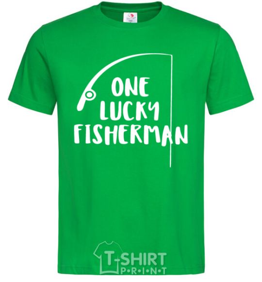 Men's T-Shirt One lucky fisherman kelly-green фото