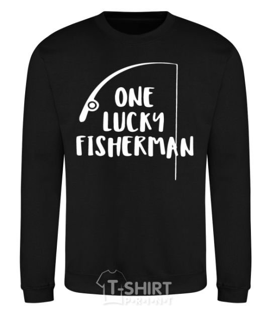 Sweatshirt One lucky fisherman black фото