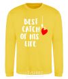 Sweatshirt Best catch of his life yellow фото