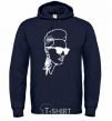 Men`s hoodie Retro man navy-blue фото