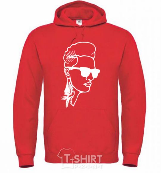 Men`s hoodie Retro man bright-red фото