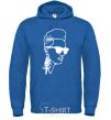 Men`s hoodie Retro man royal фото