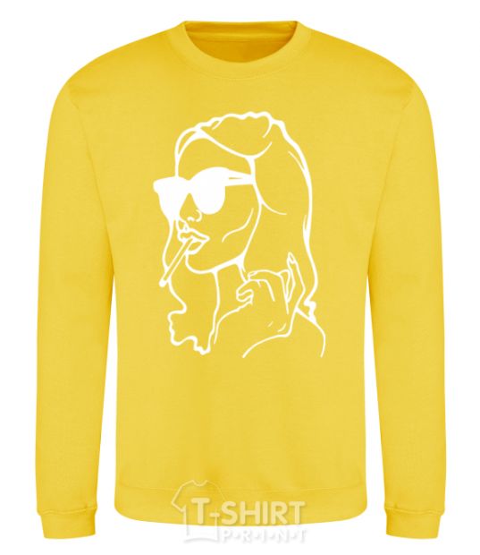 Sweatshirt Retro woman yellow фото