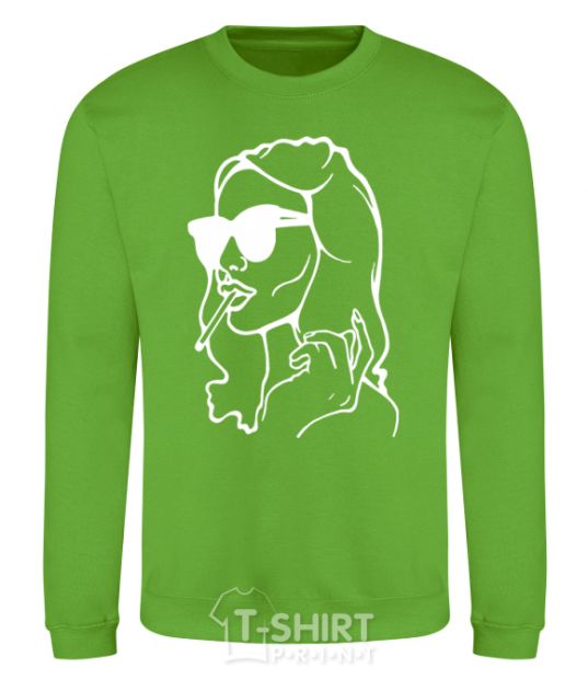 Sweatshirt Retro woman orchid-green фото