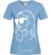 Женская футболка Retro woman Голубой фото