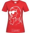 Женская футболка Retro woman Красный фото