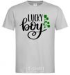 Мужская футболка Lucky boy Серый фото