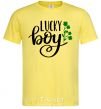 Мужская футболка Lucky boy Лимонный фото