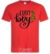 Мужская футболка Lucky boy Красный фото