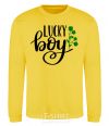 Sweatshirt Lucky boy yellow фото