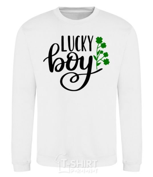 Sweatshirt Lucky boy White фото