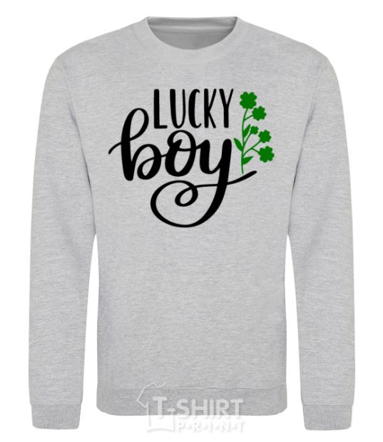 Sweatshirt Lucky boy sport-grey фото