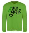 Sweatshirt Lucky girl orchid-green фото