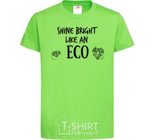 Детская футболка Shine bright like an ECO Лаймовый фото